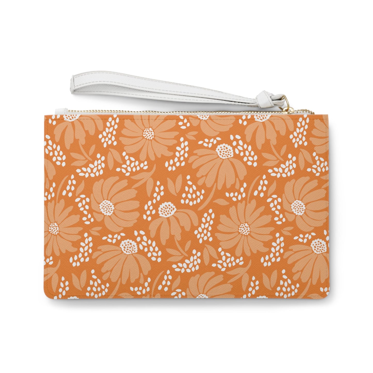 Clutch Bag | Orange & White | Bellis