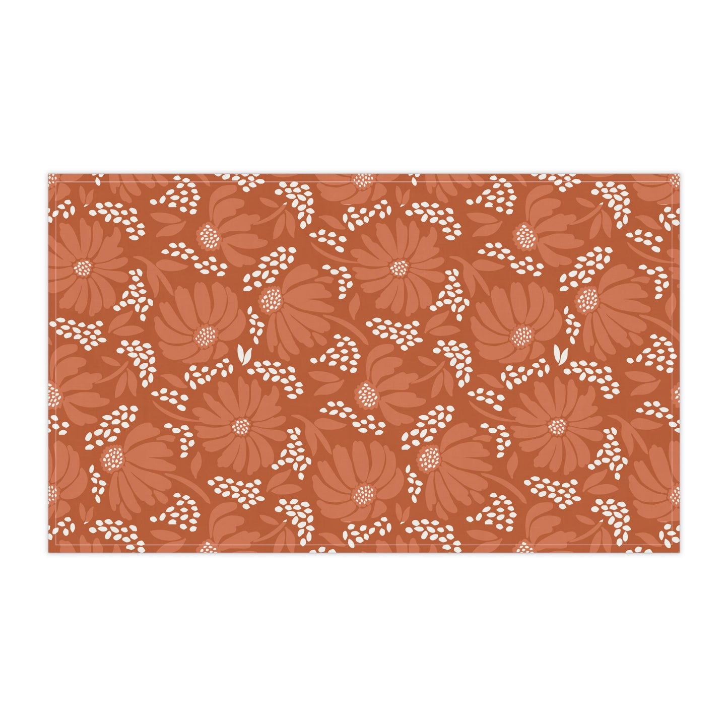 Tea Towels | Dark Orange & White | Bellis