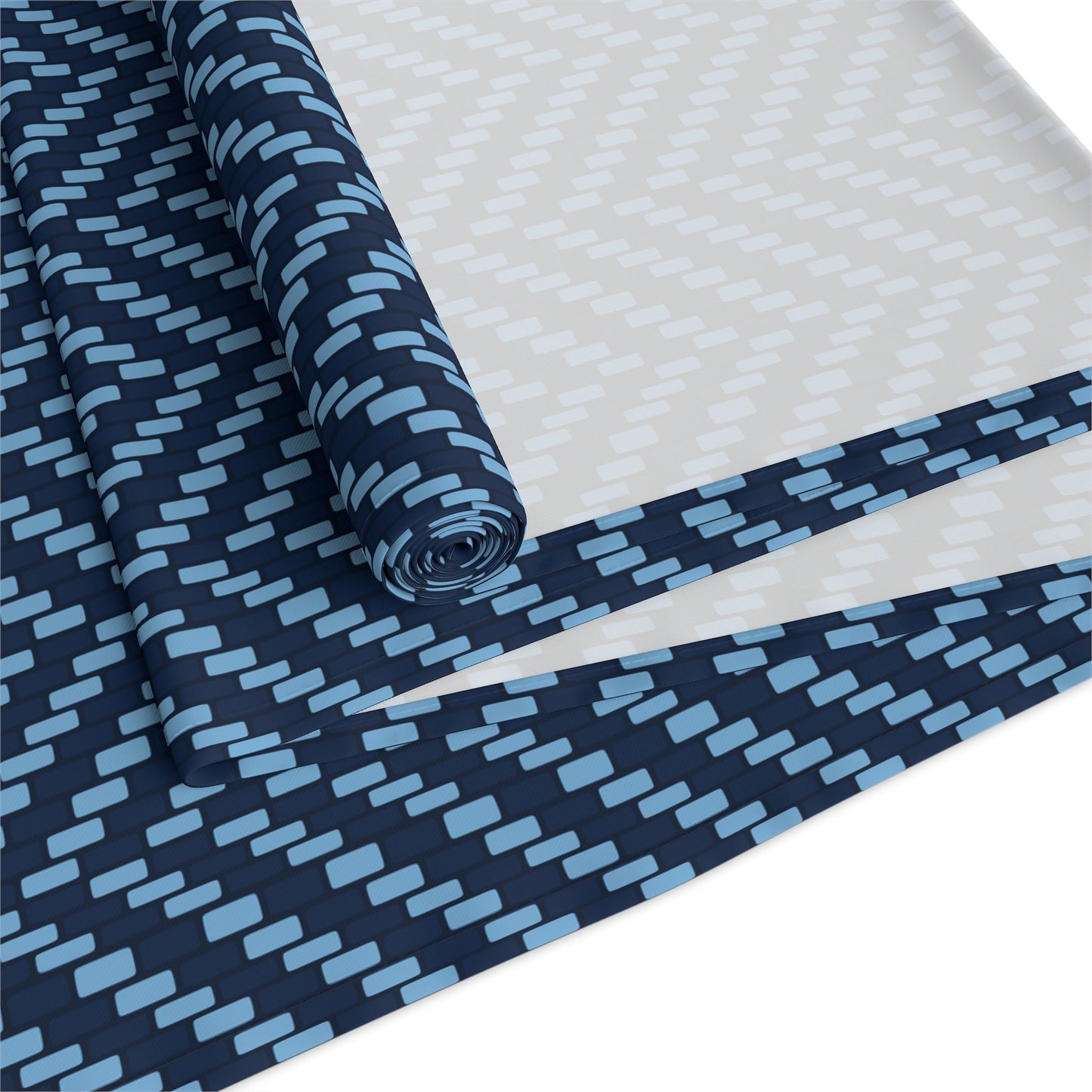 Table Runner | Light Blue & White | Herringbone