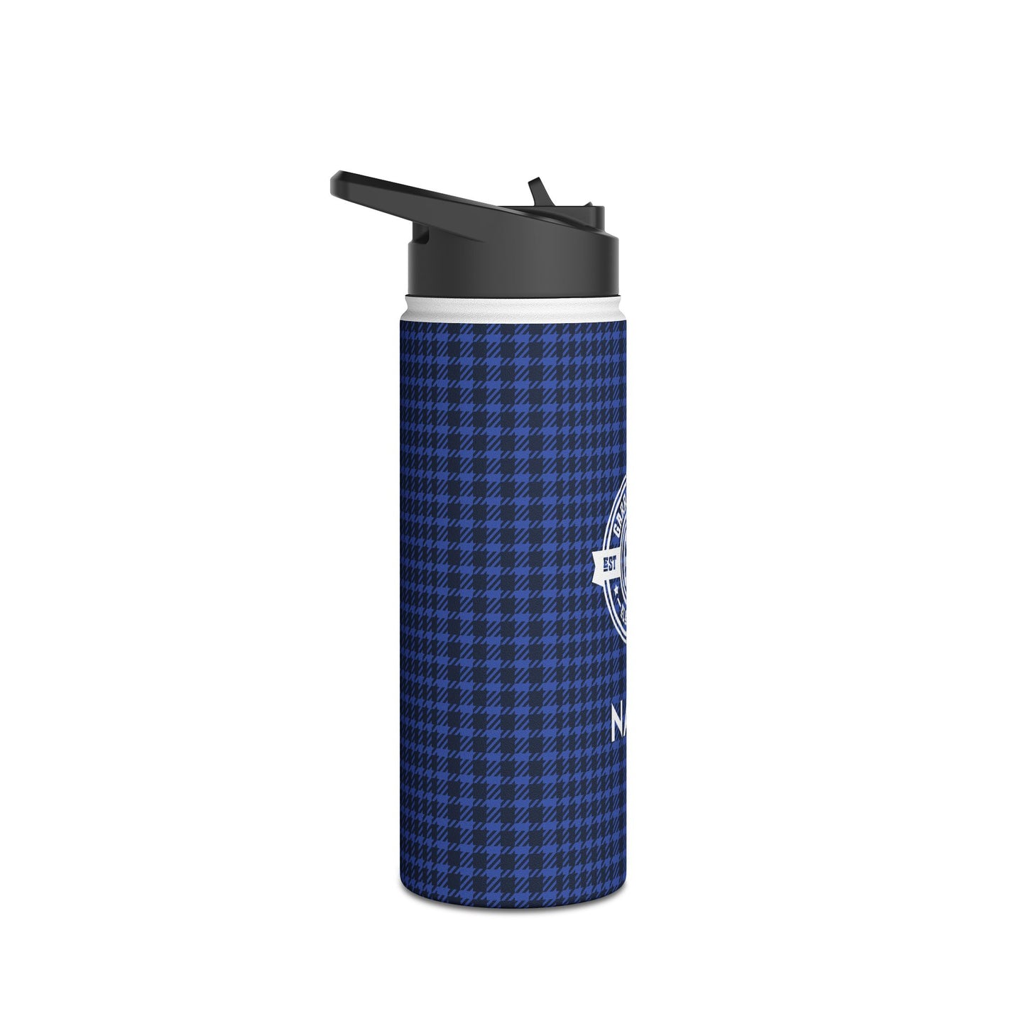 Insulated Water Bottle | Greyhounds | Blue Tartan