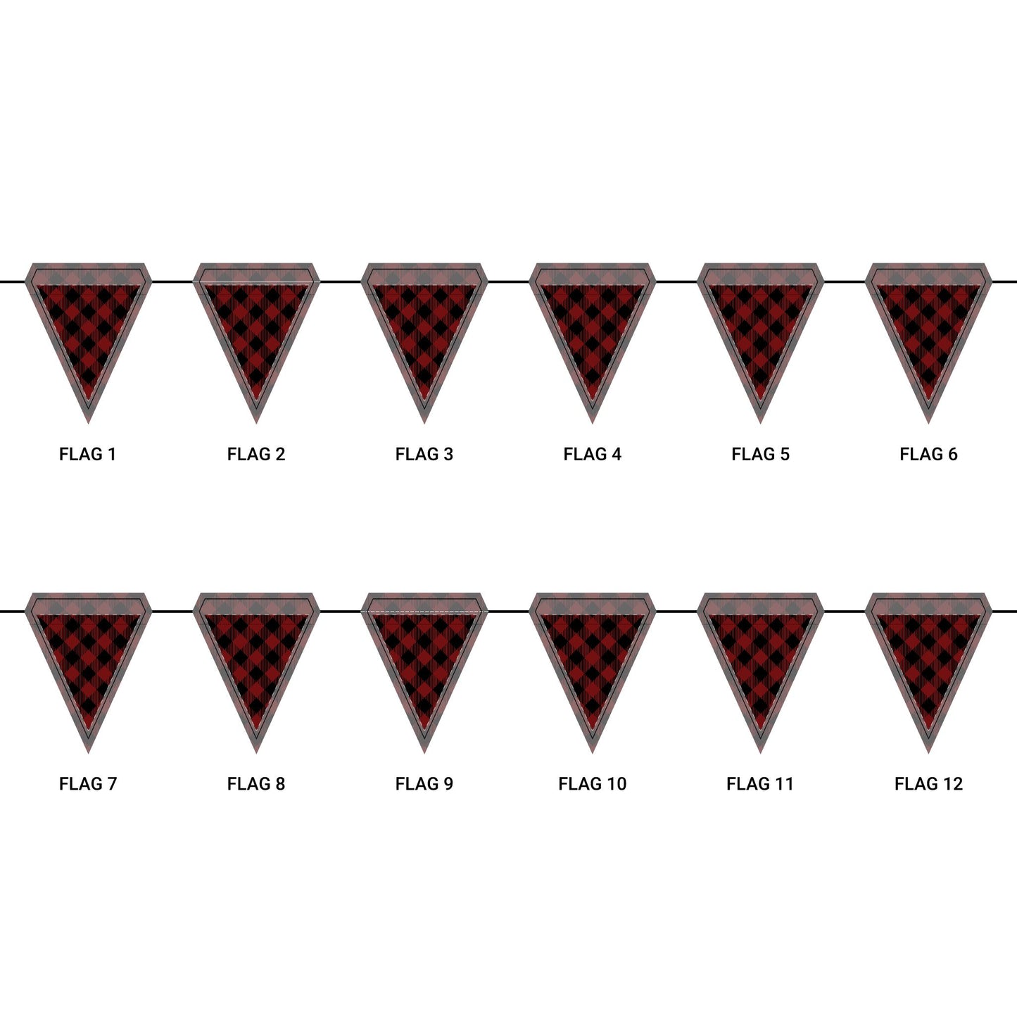 Flag Garland | Columbia, South Carolina | Gingham
