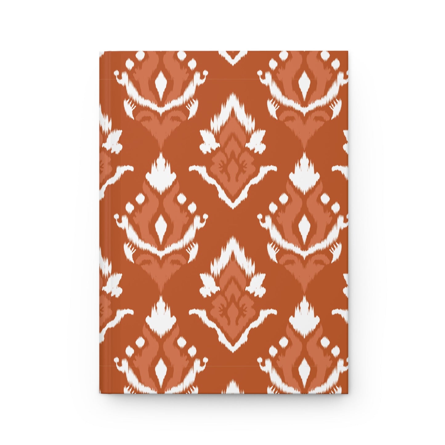 Journal | Dark Orange & White | Ikat