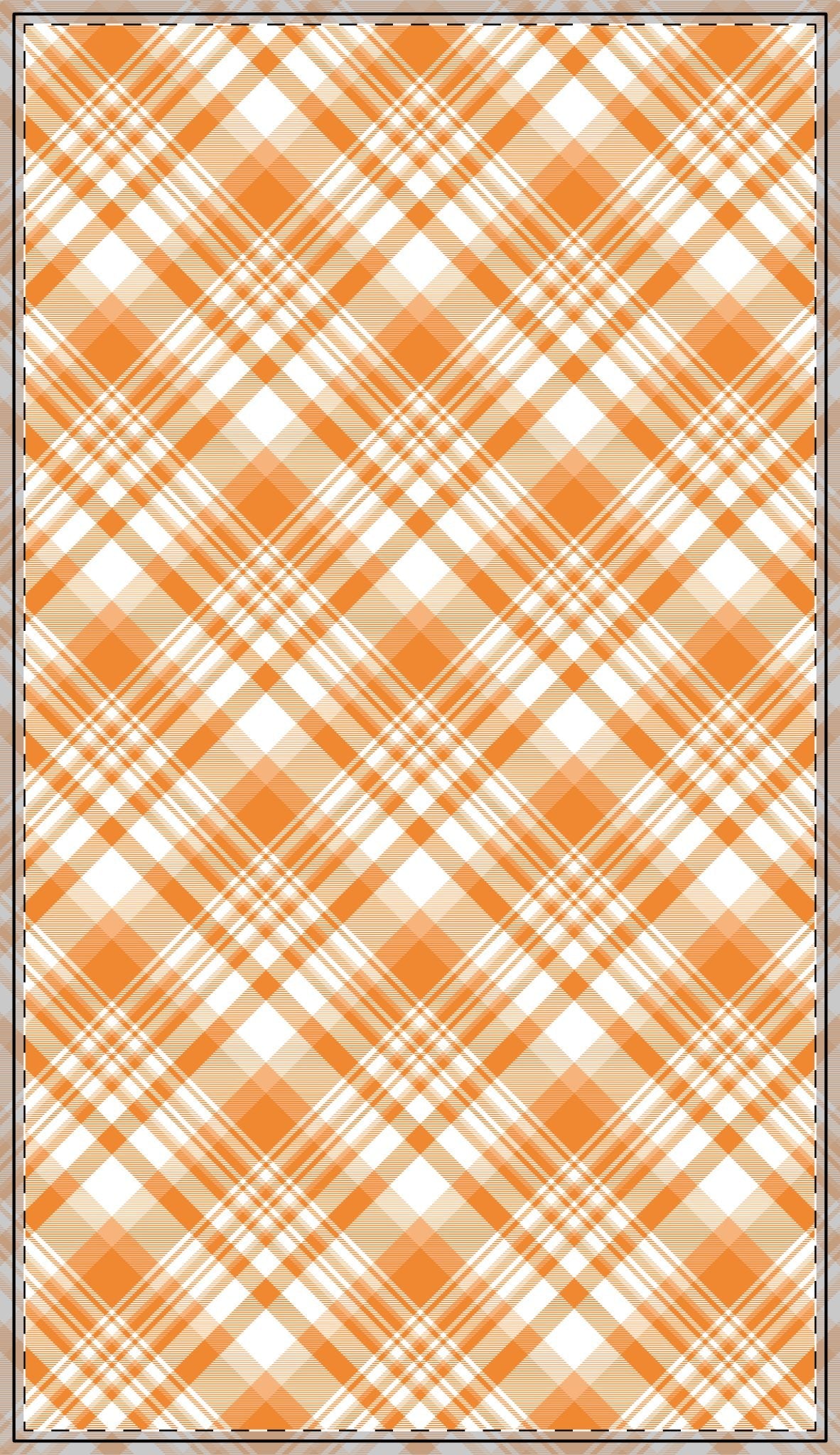 Tablecloth | Orange & White | Tartan