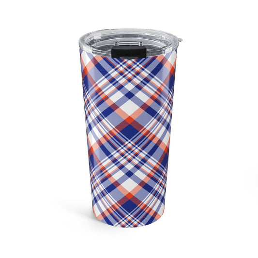 Tumbler | Bright Blue & Orange | Tartan