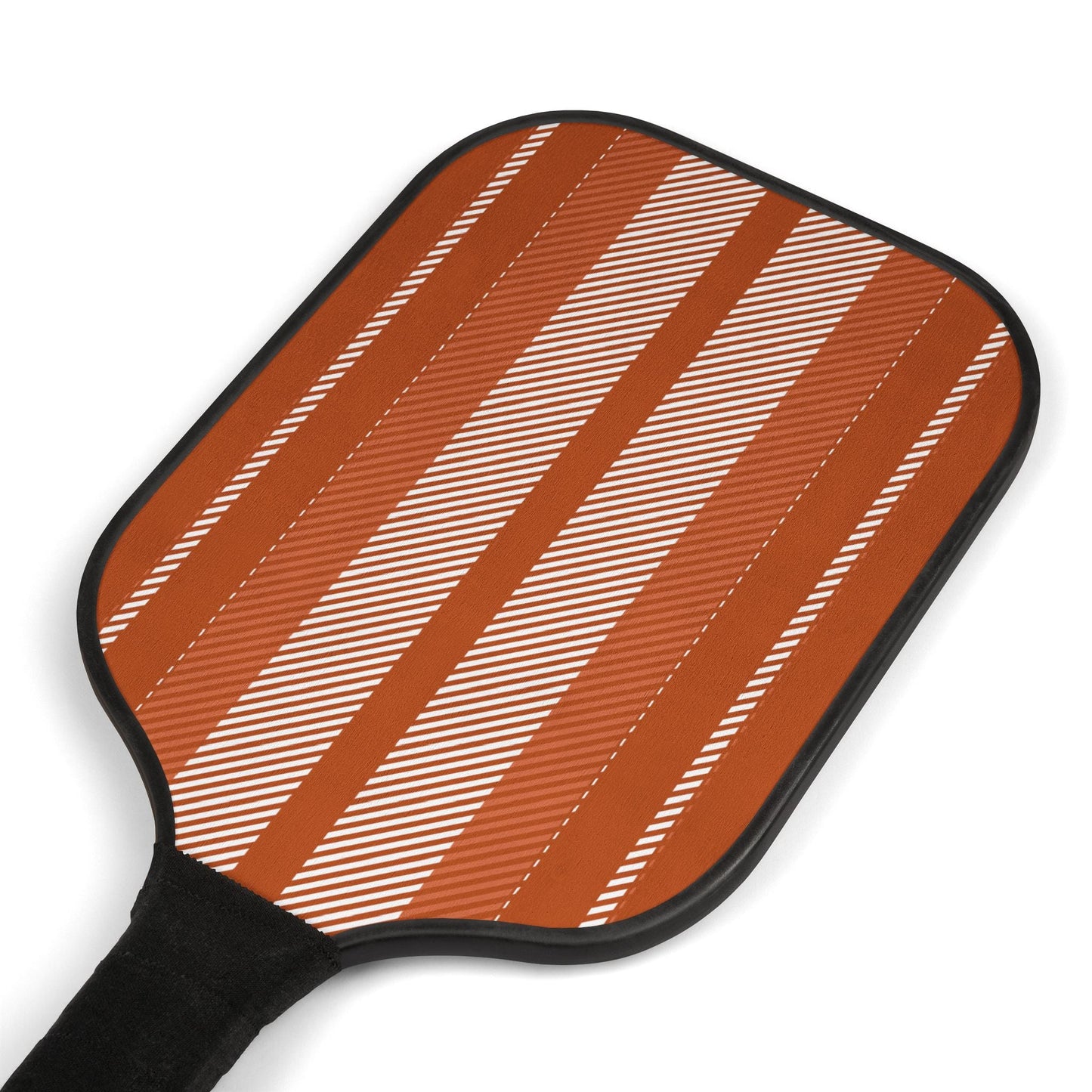 Pickleball Paddle Kit | Dark Orange & White | Stripe