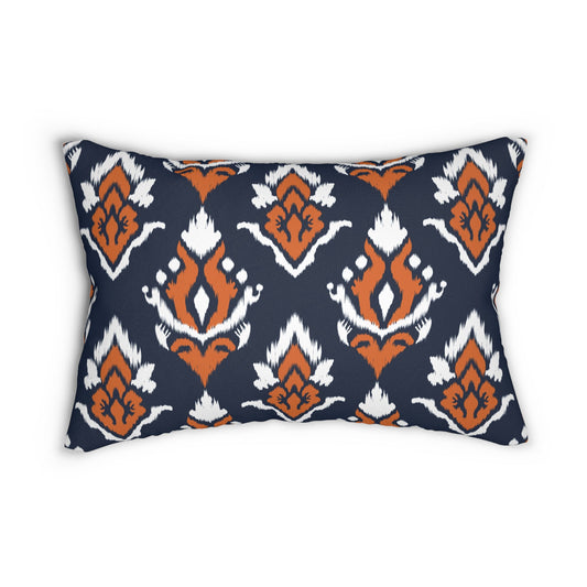 Pillow | Orange & Blue | Ikat