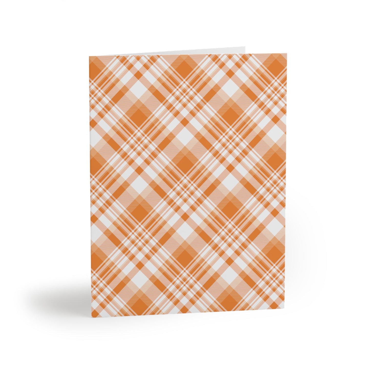 Notecards Set | Orange & White | Tartan