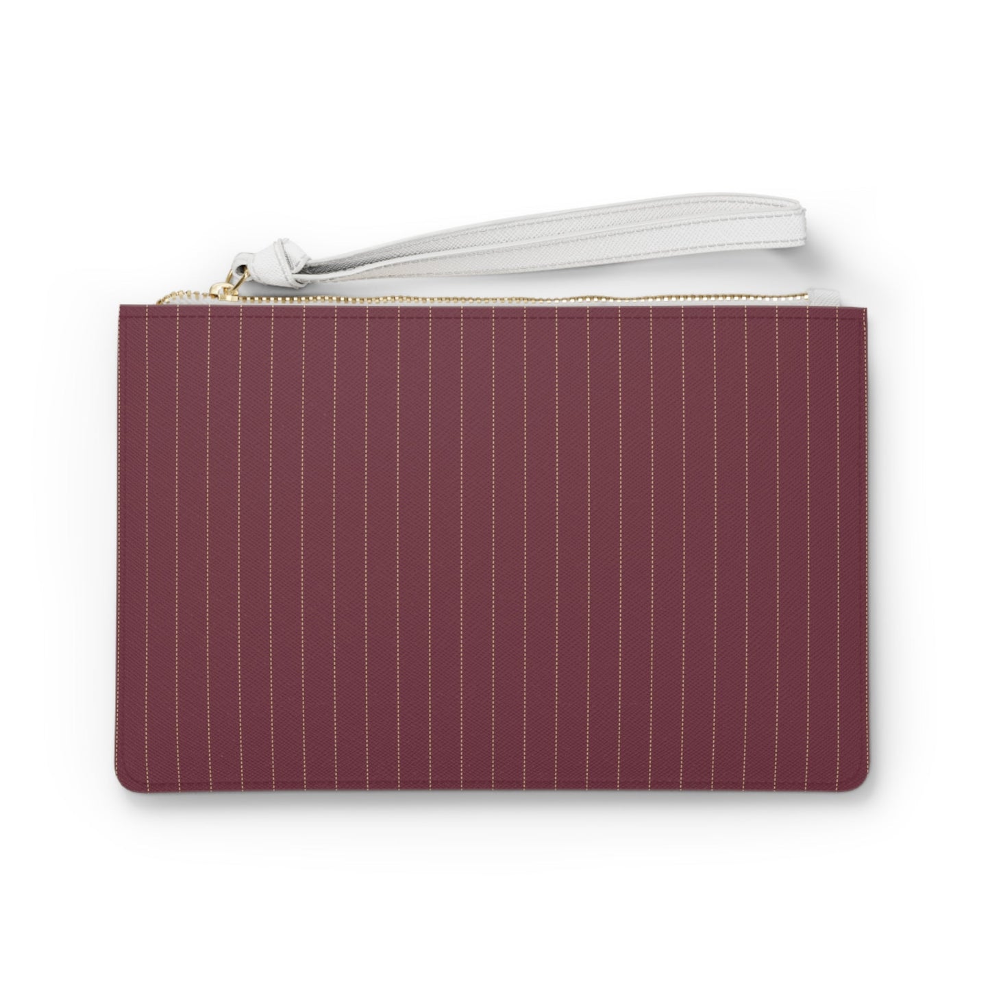 Clutch Bag | Maroon & Gold | Pinstripe