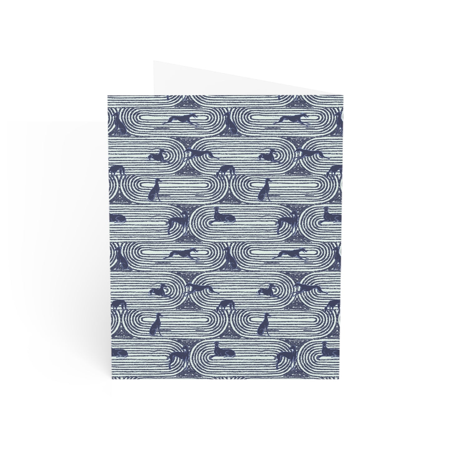 Monogram Notecards | Greyhounds | Teal Track