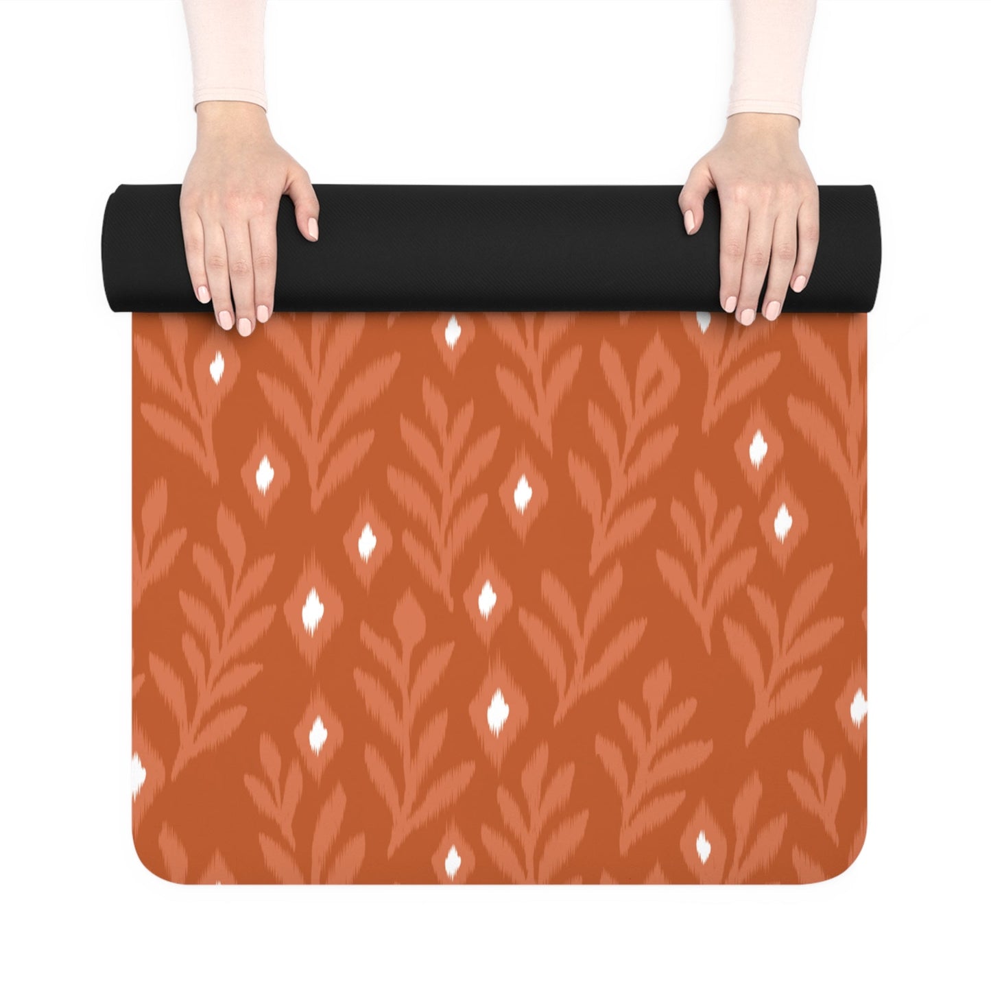 Yoga Mat | Dark Orange & White | Laurel