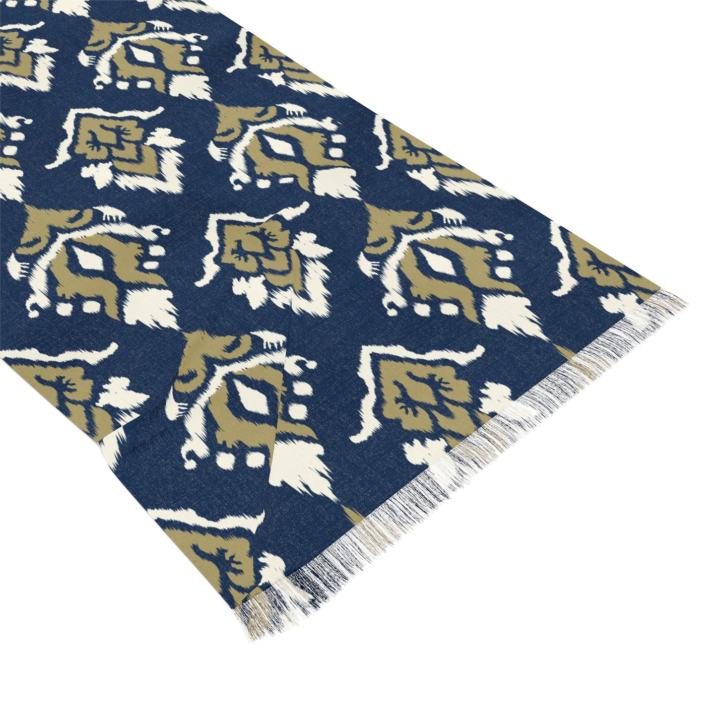Scarf | Blue & Gold | Ikat