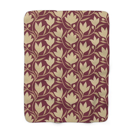 Sherpa Blanket | Maroon & Gold | Magnolia