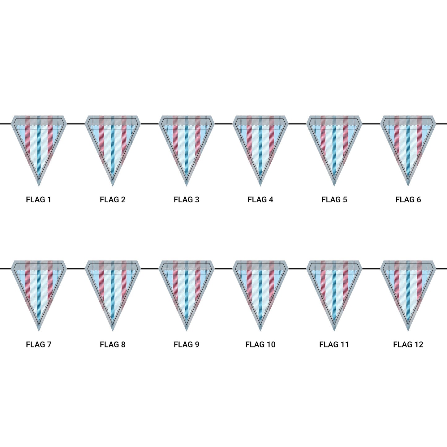 Flag Garland | Oxford, Mississippi | Stripe