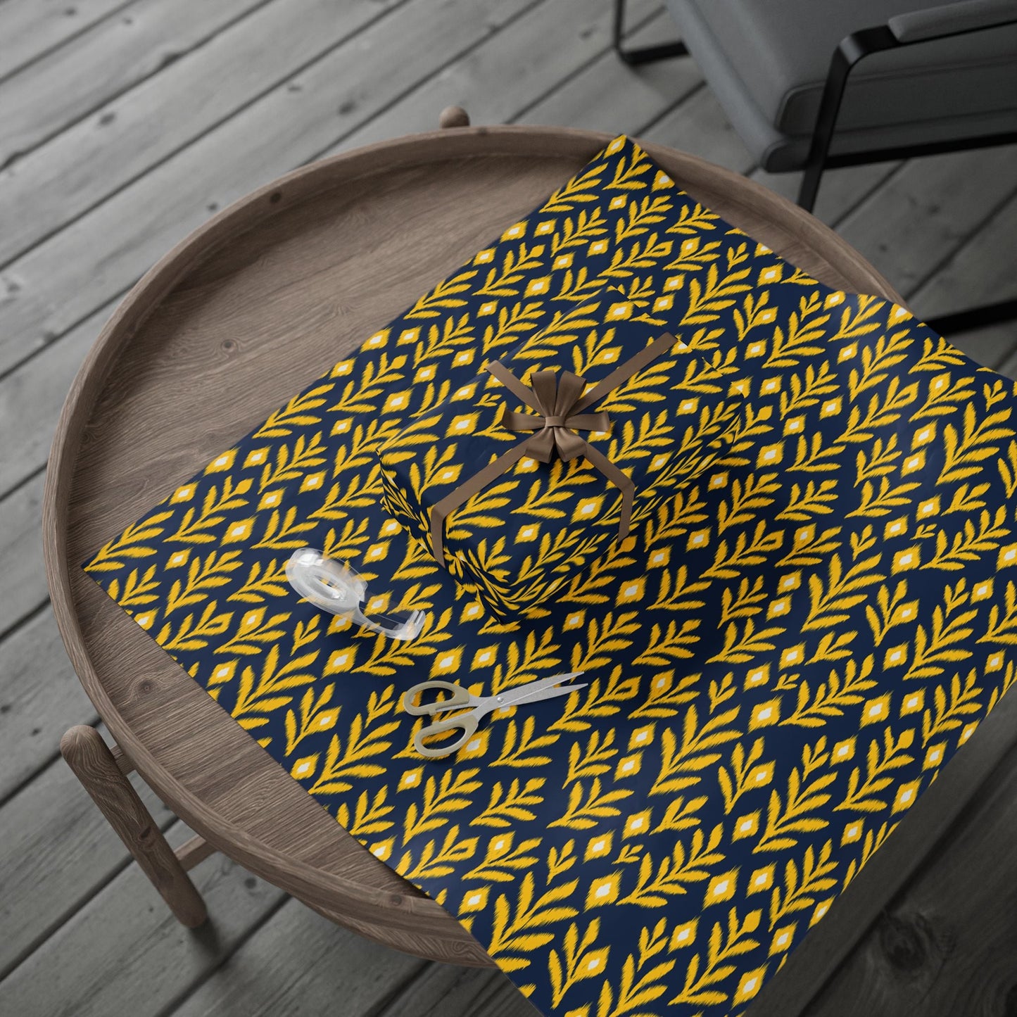 Gift Wrap | Yellow & Blue | Laurel