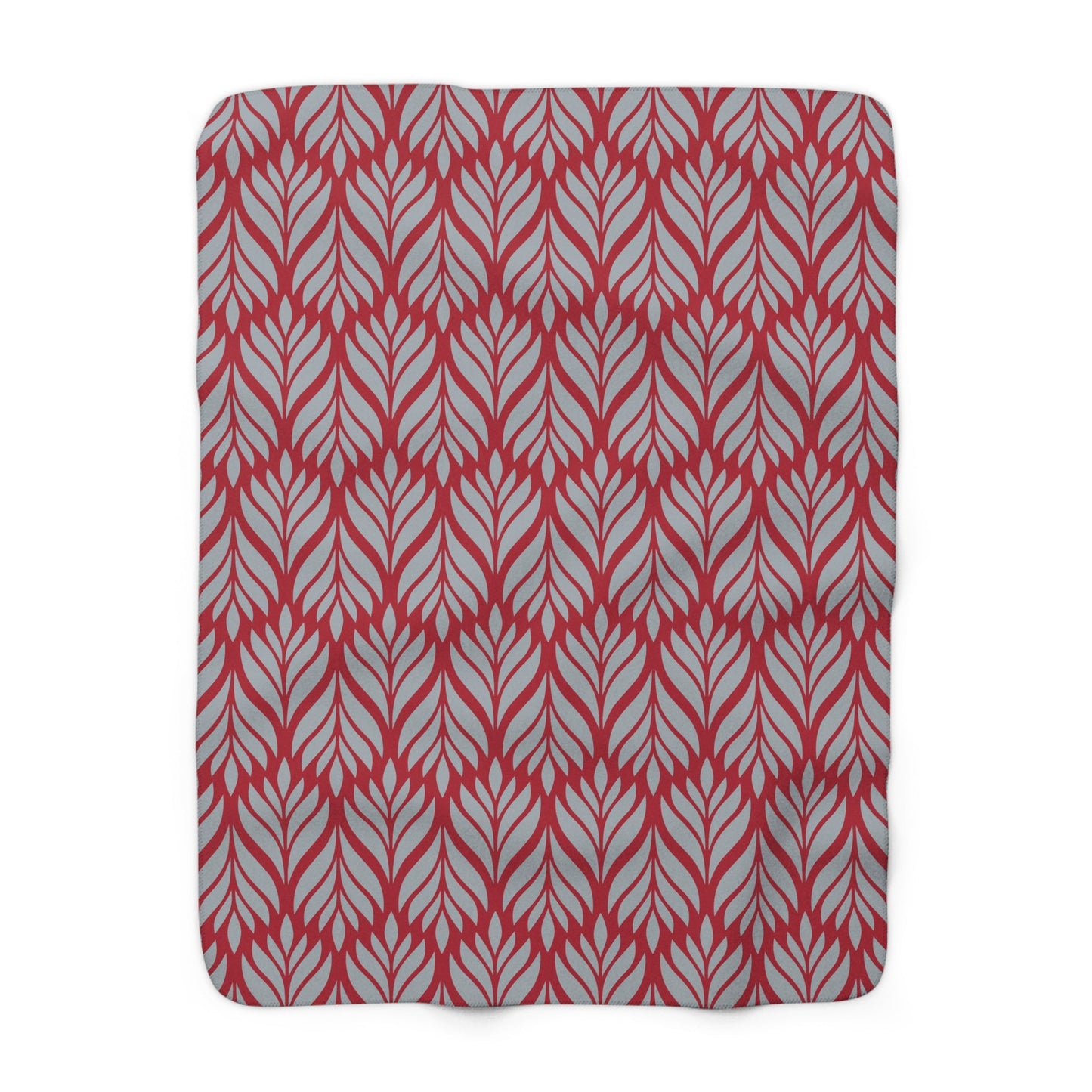 Sherpa Blanket | Red & Gray | Palm