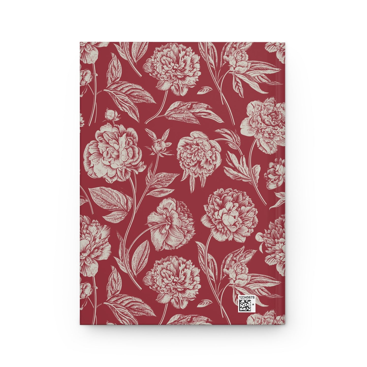 Hardcover Journal | Maroon & White | Peony