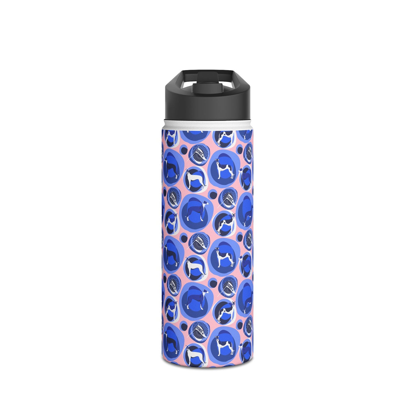Insulated Water Bottle | Greyhounds | Pink Bubbles