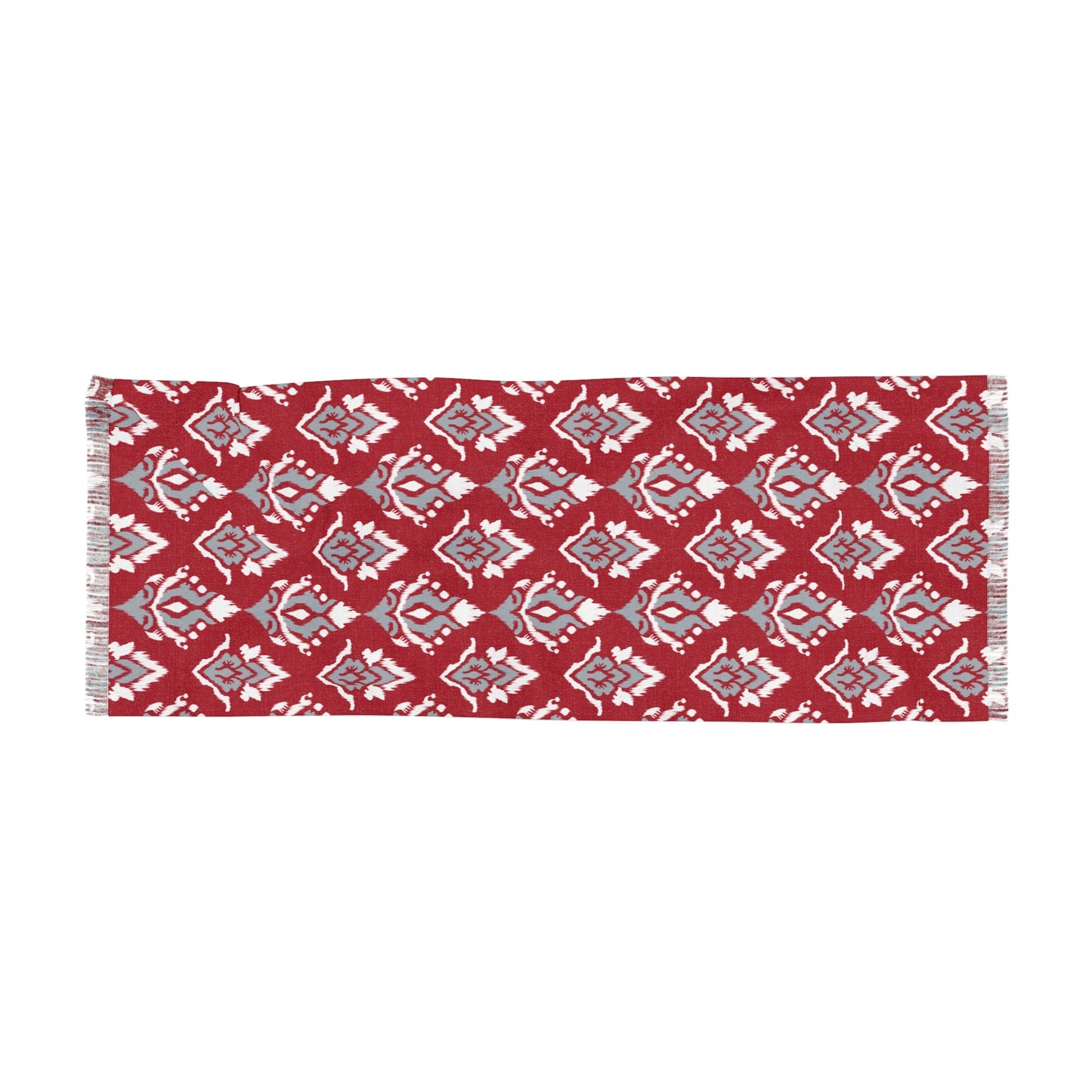 Scarf | Red & Gray | Ikat