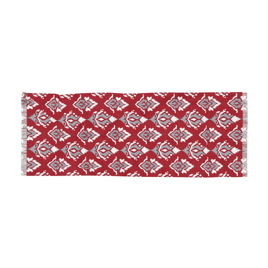 Scarf | Red & Gray | Ikat