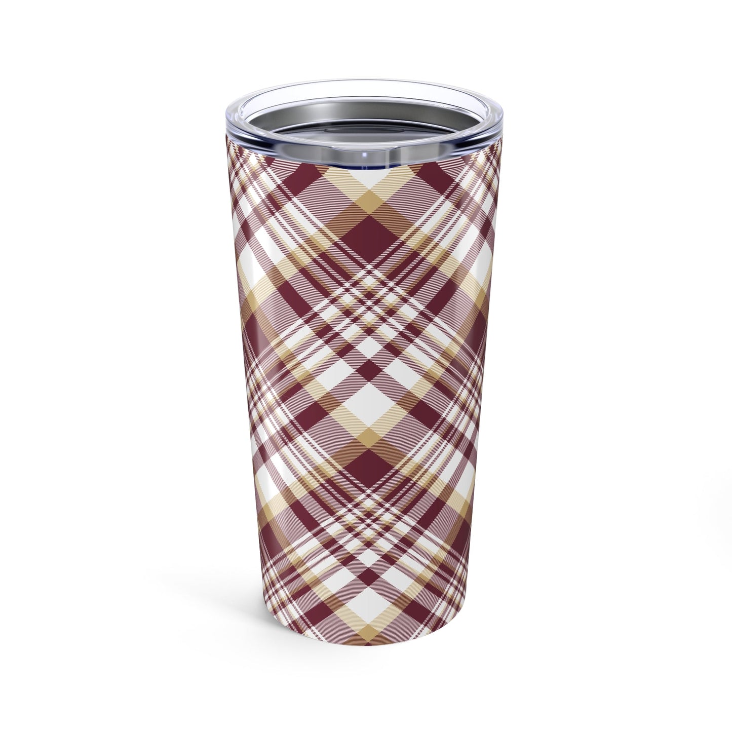 Tumbler | Maroon & Gold | Tartan