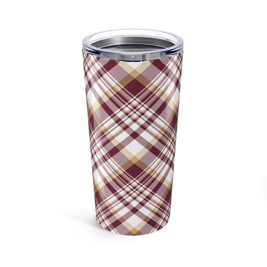 Tumbler | Maroon & Gold | Tartan