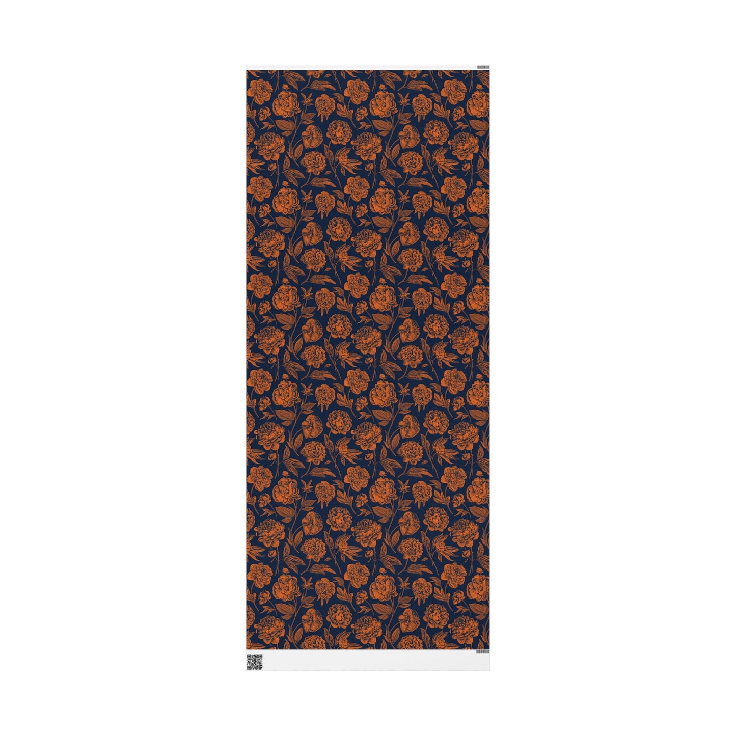 Gift Wrap | Orange & Blue | Peony