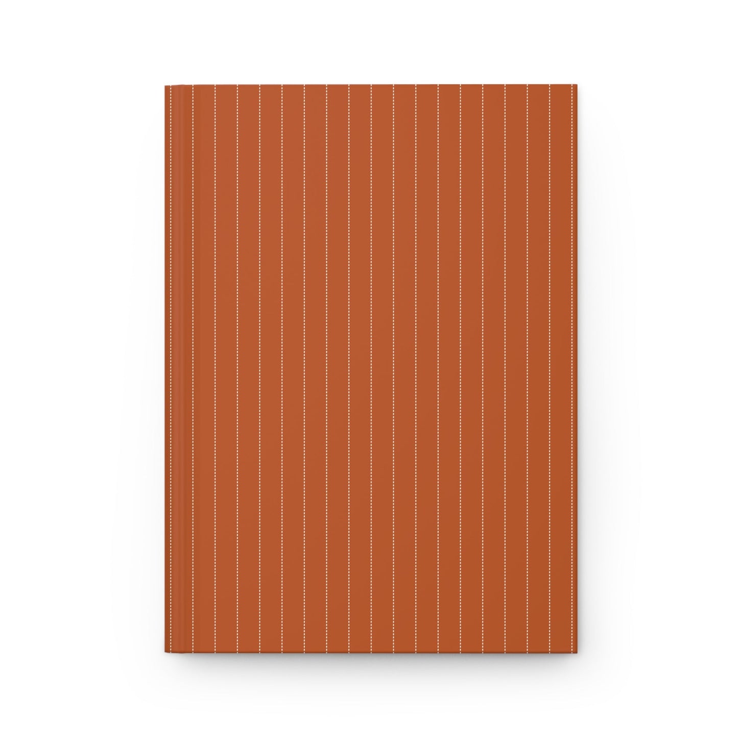 Journal | Dark Orange & White | Pinstripe