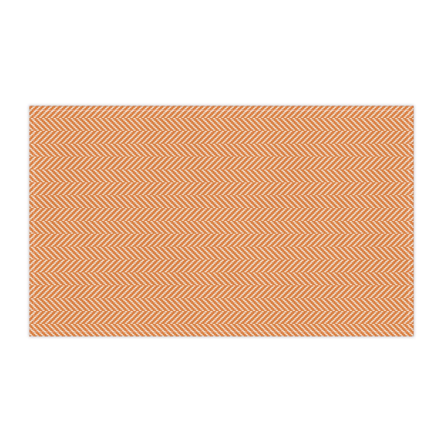 Tea Towels | Orange & White | Herringbone
