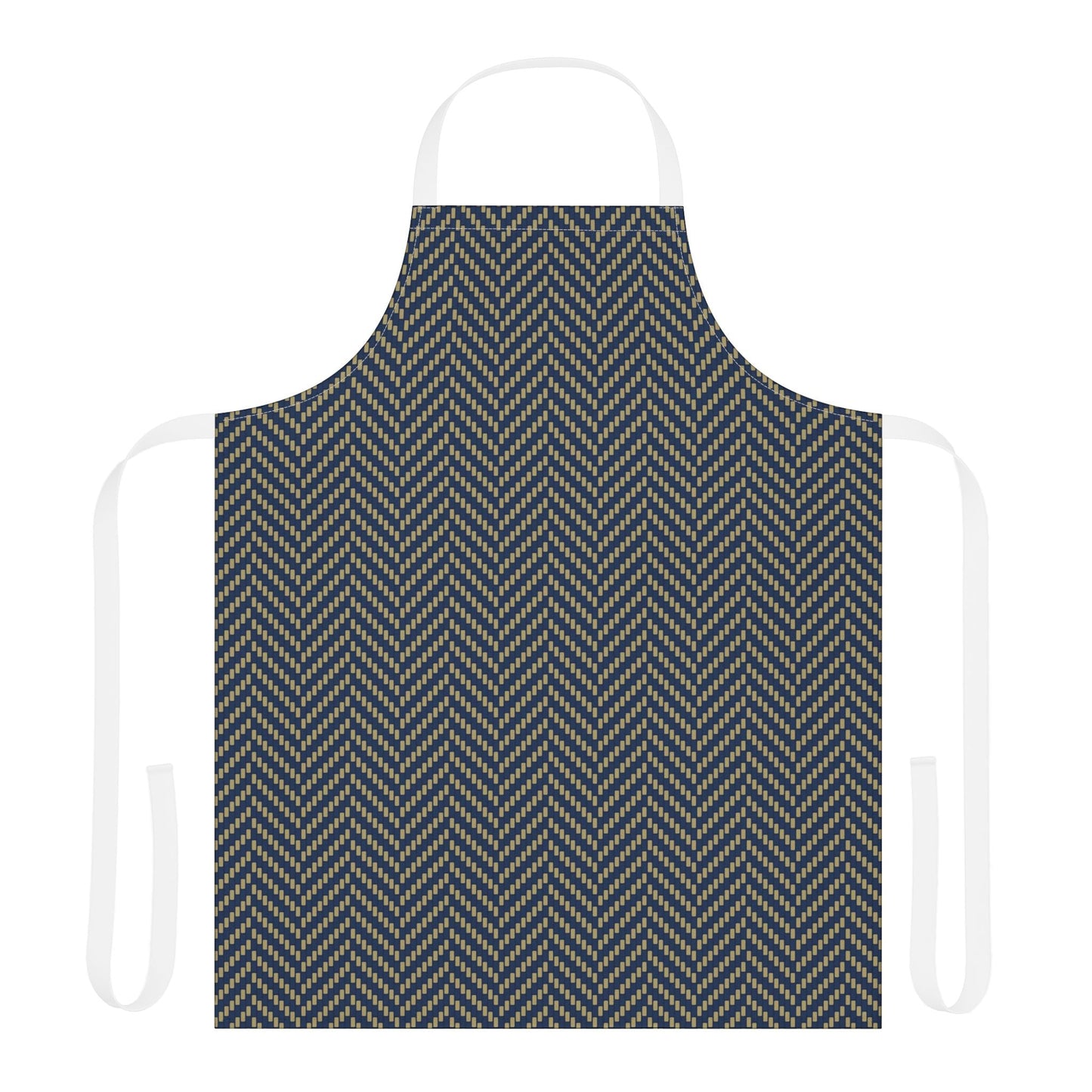Apron | Gold & Blue | Herringbone