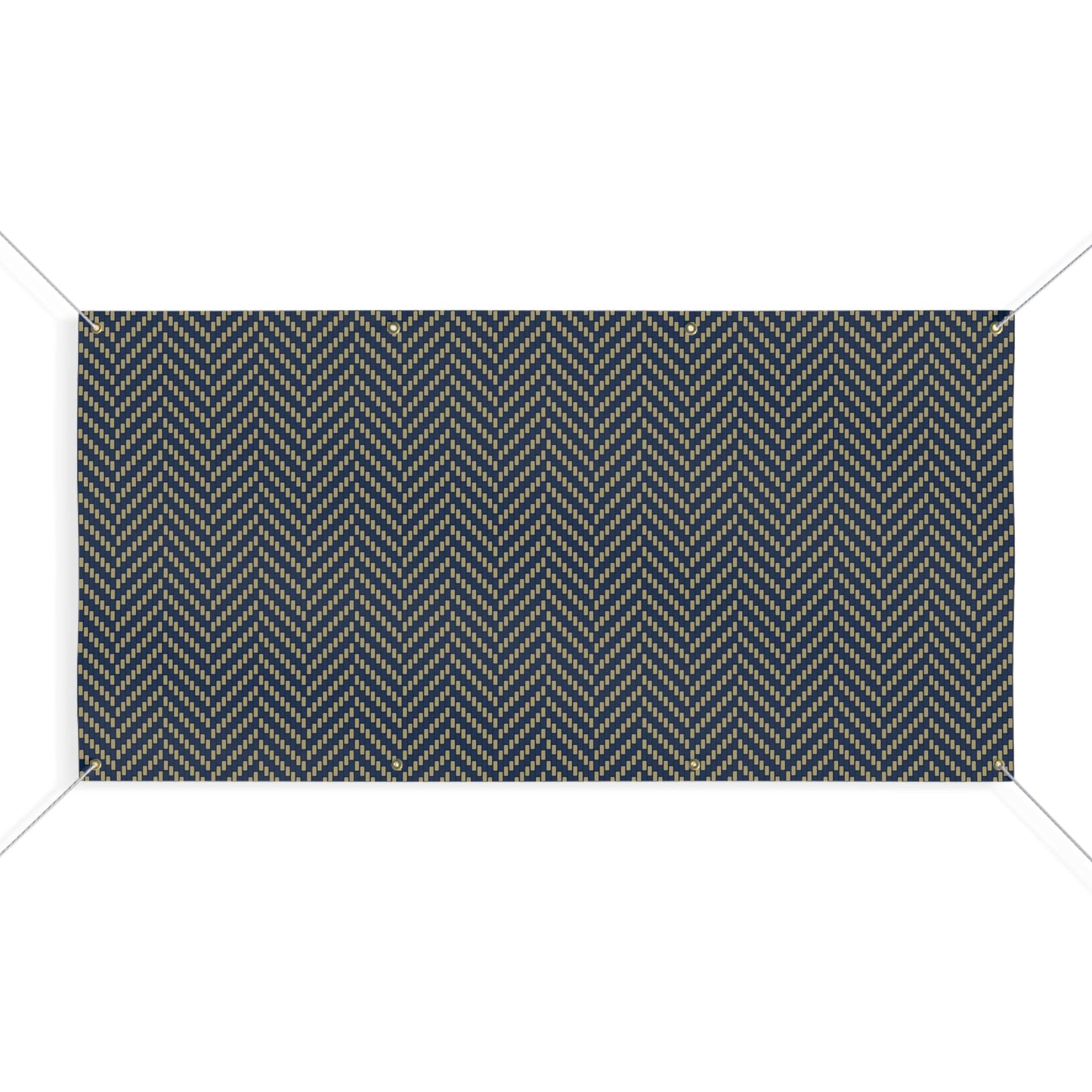 Banner | Gold & Blue | Herringbone