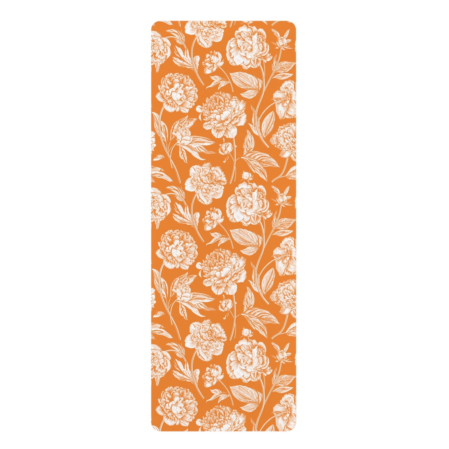 Yoga Mat | Orange & White | Peony