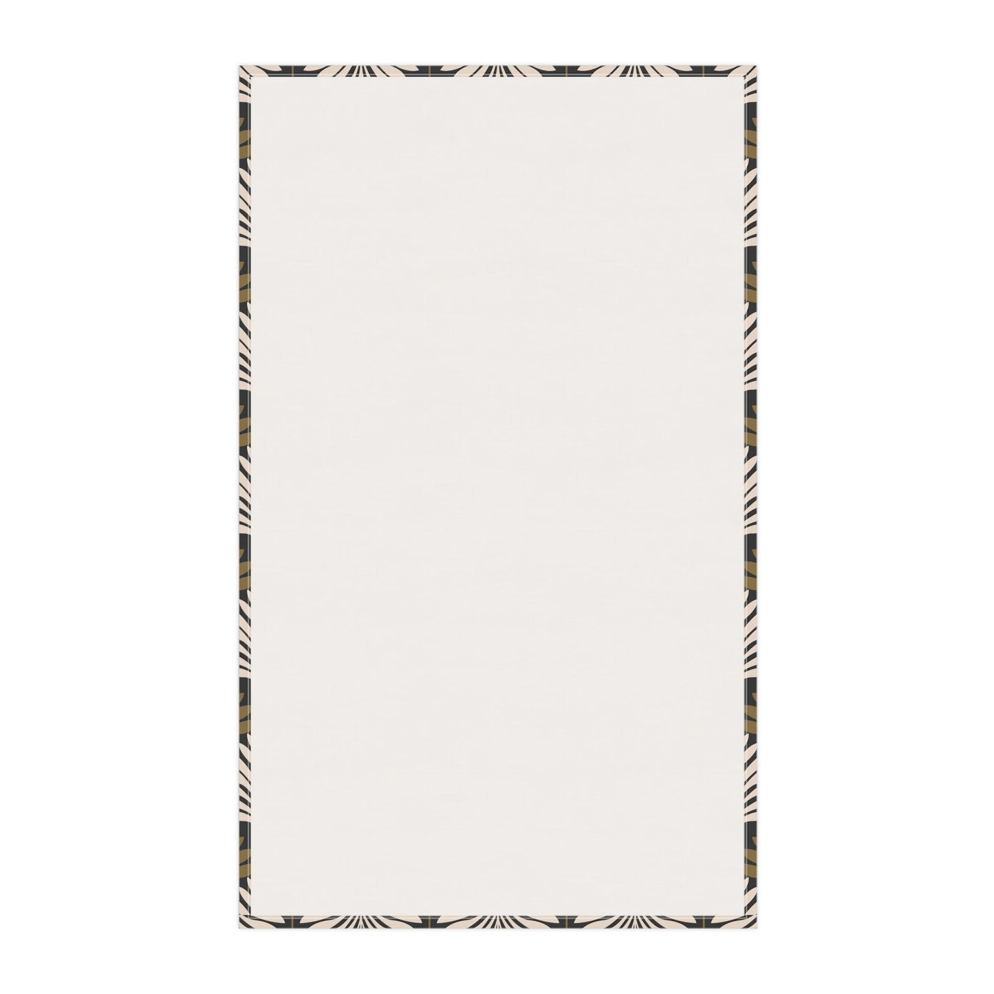 Tea Towel | Black & Gold | Peony