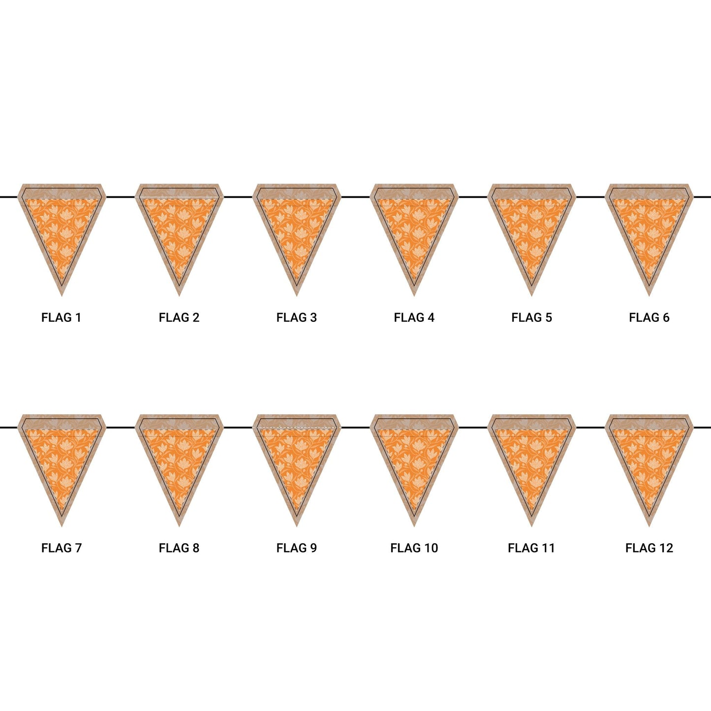 Flag Garland | Orange & White | Magnolia