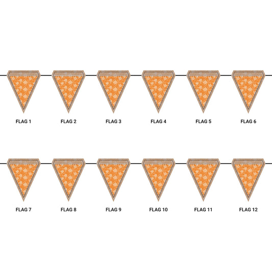 Flag Garland | Orange & White | Magnolia