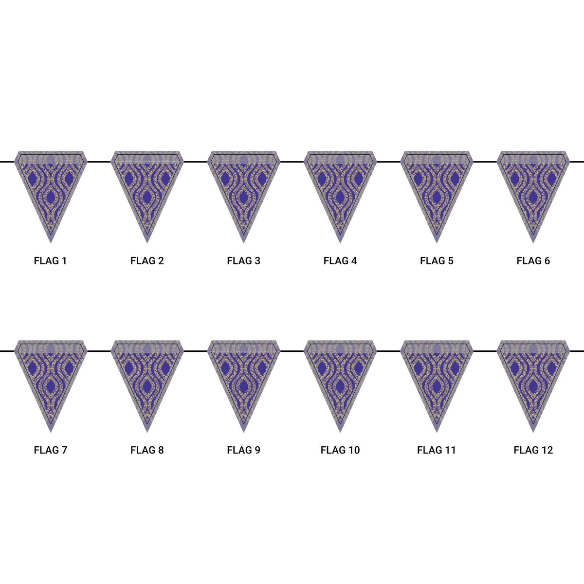 Flag Garland | Purple & Gold | Ogee