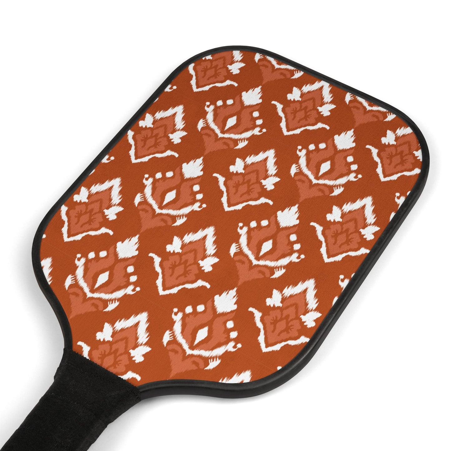 Pickleball Paddle Kit | Dark Orange & White | Ikat