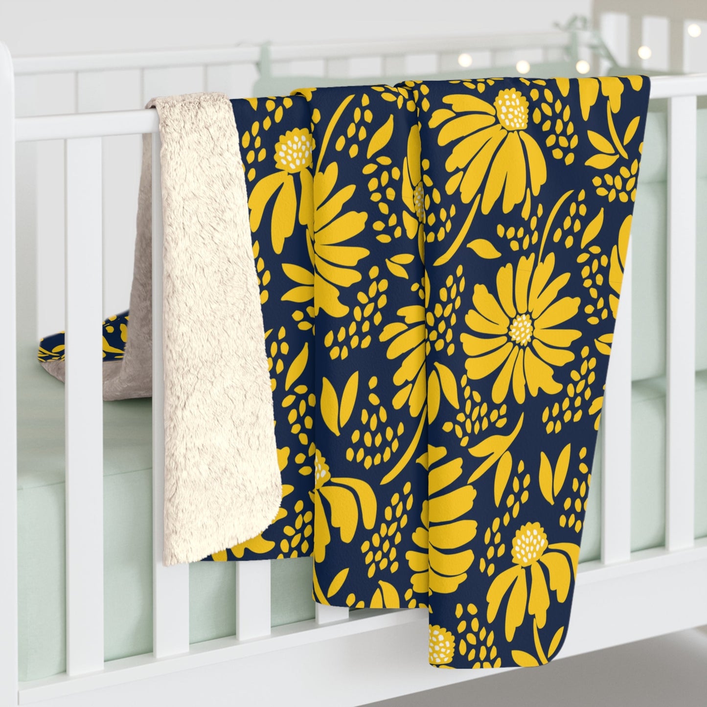 Sherpa Blanket | Yellow & Blue | Bellis