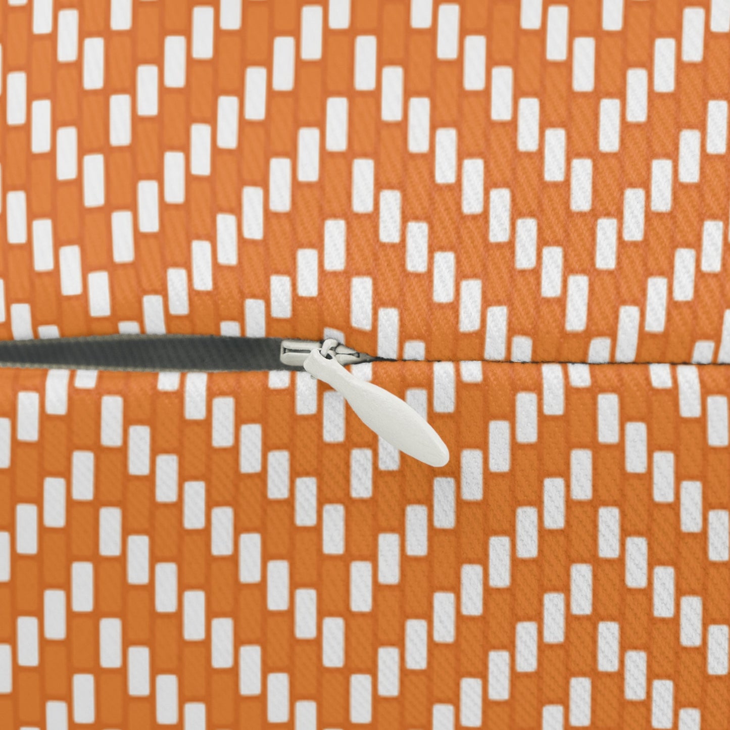 Pillow | Orange & White | Herringbone