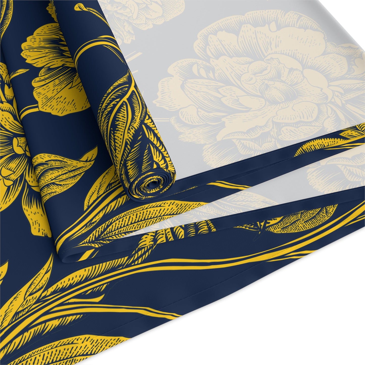 Table Runner | Yellow & Blue | Peony
