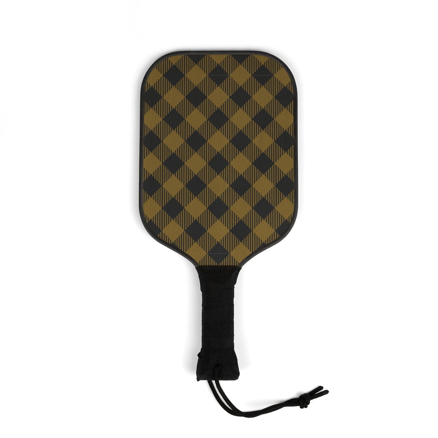 Pickleball Paddle Kit | Black & Gold | Gingham