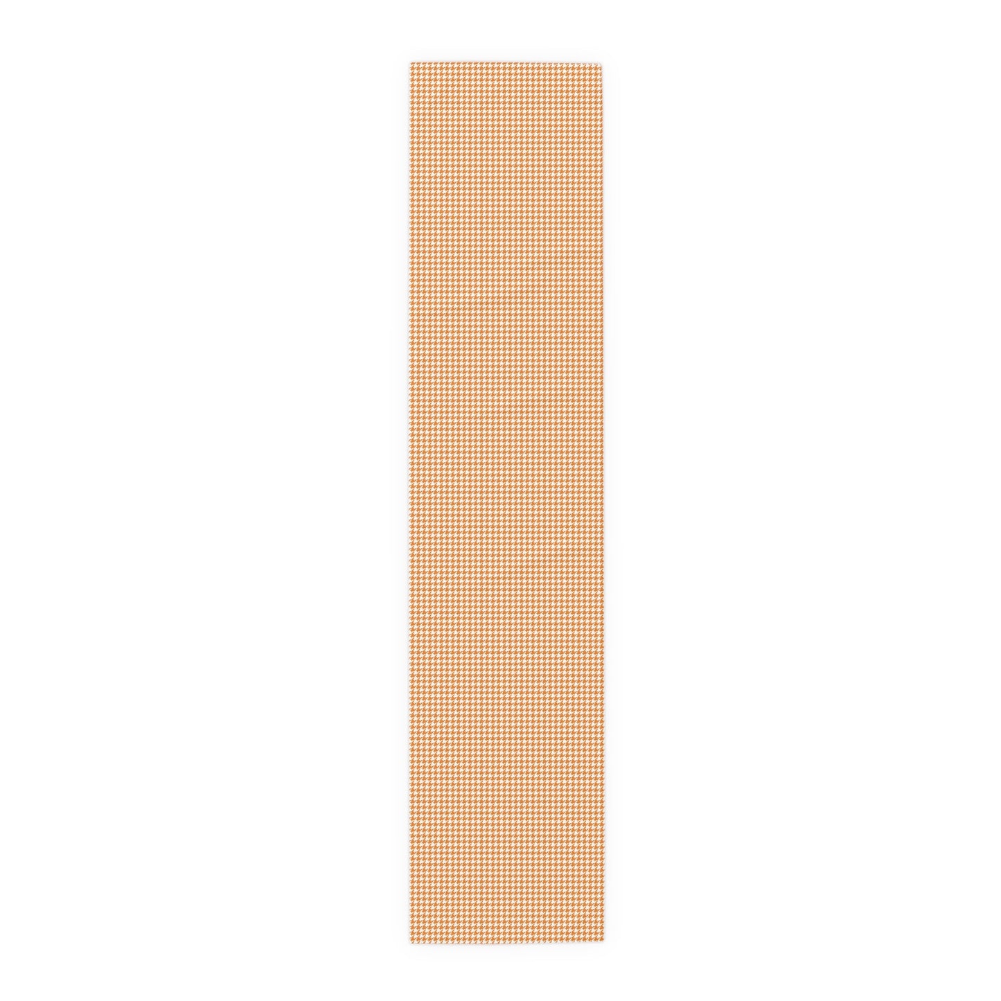 Table Runner | Orange & White | Houndstooth