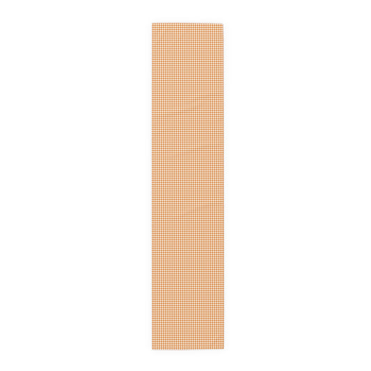 Table Runner | Orange & White | Houndstooth