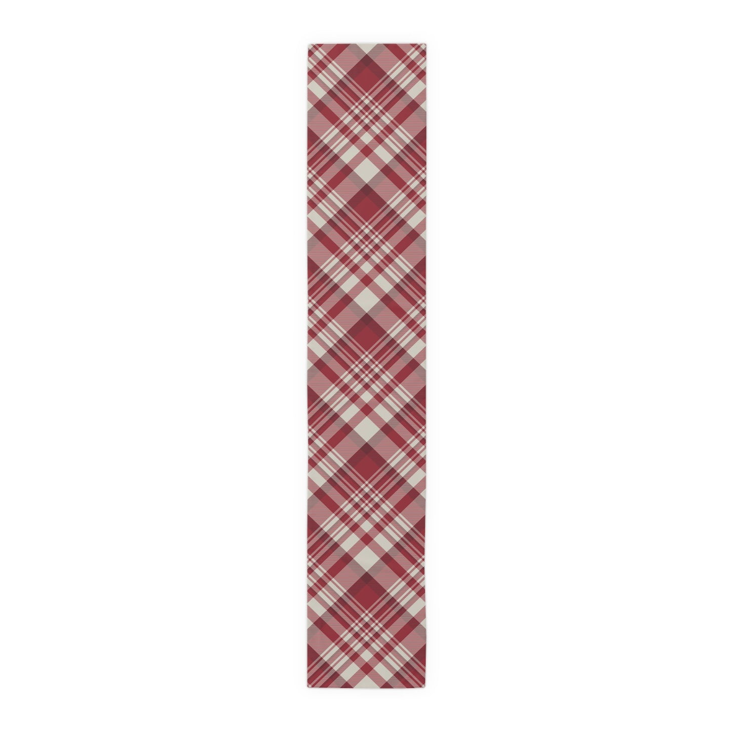 Table Runner | Maroon & White | Tartan