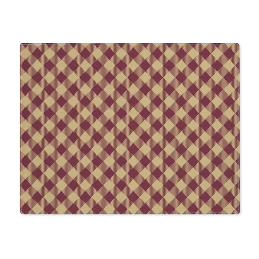 Placemat | Maroon & Gold | Gingham