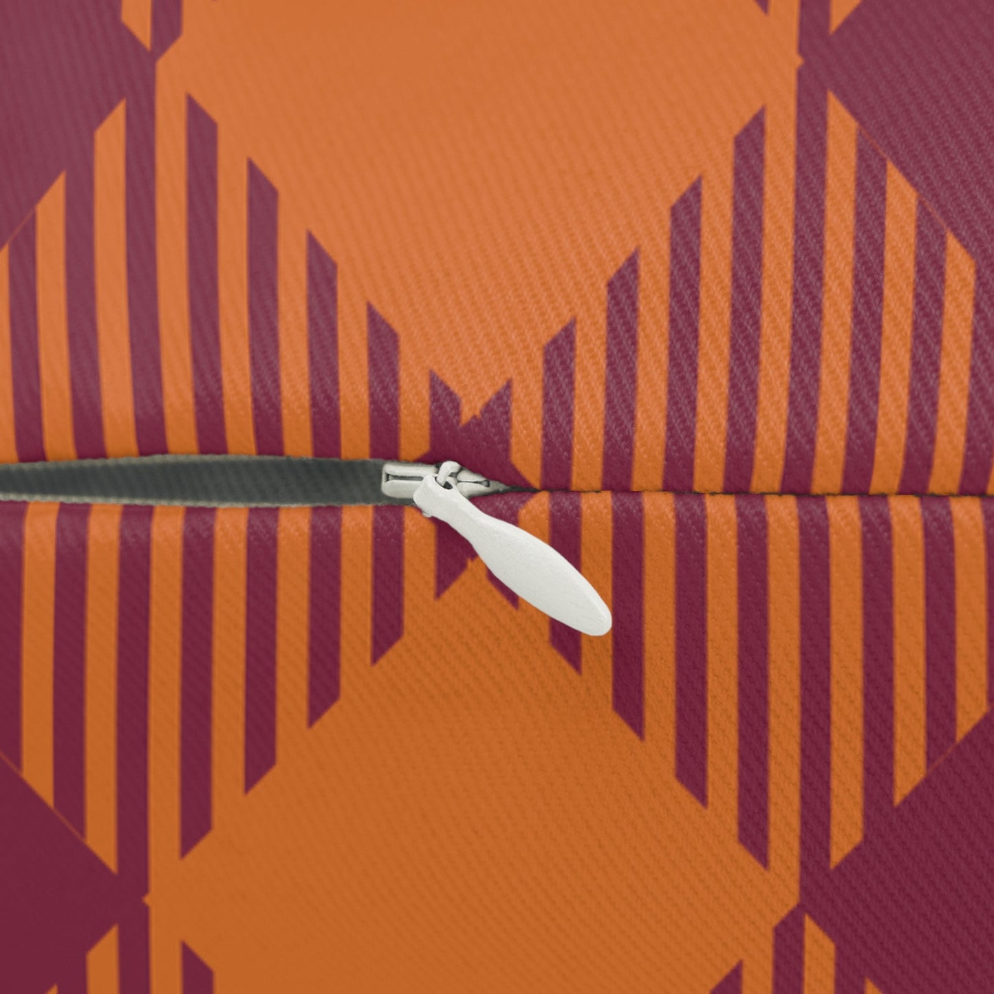 Pillow | Maroon & Orange | Gingham