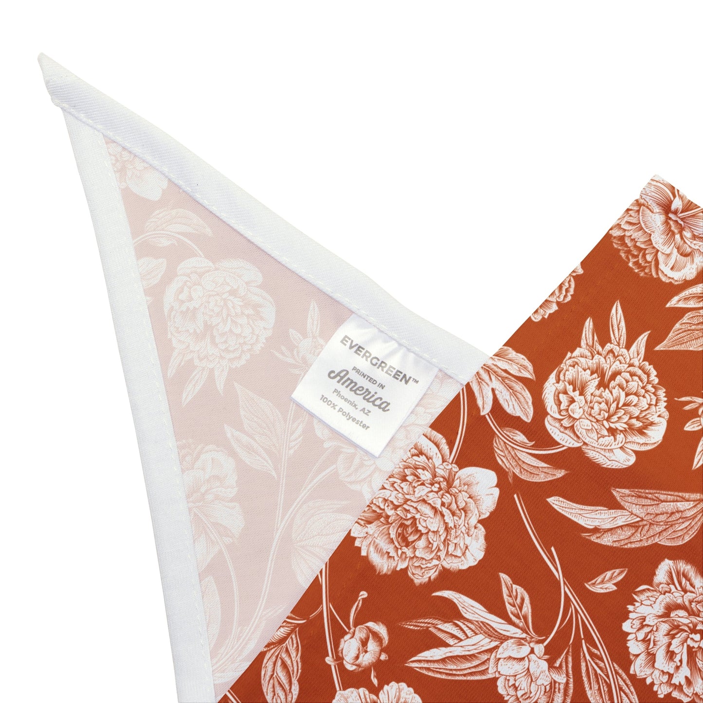 Pet Bandana | Dark Orange & White | Peony