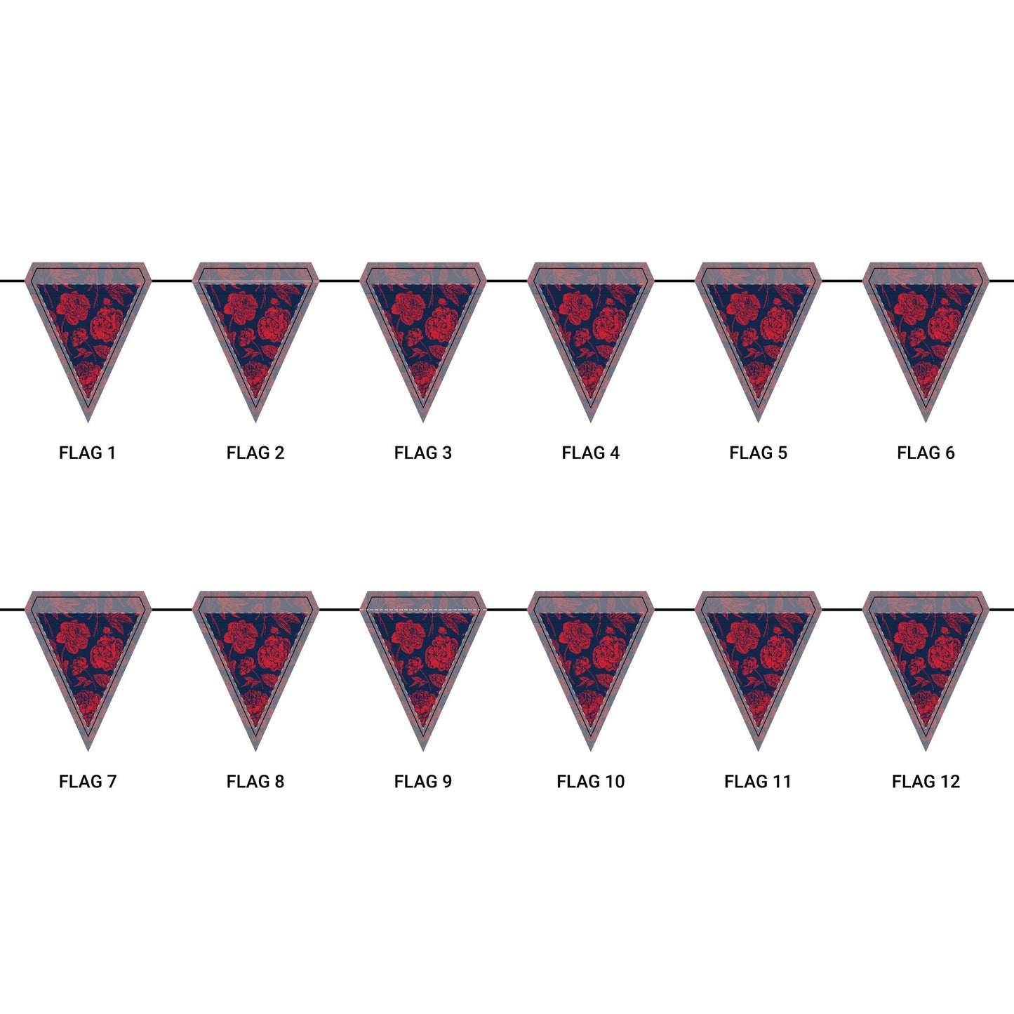 Flag Garland | Oxford, Mississippi | Peony