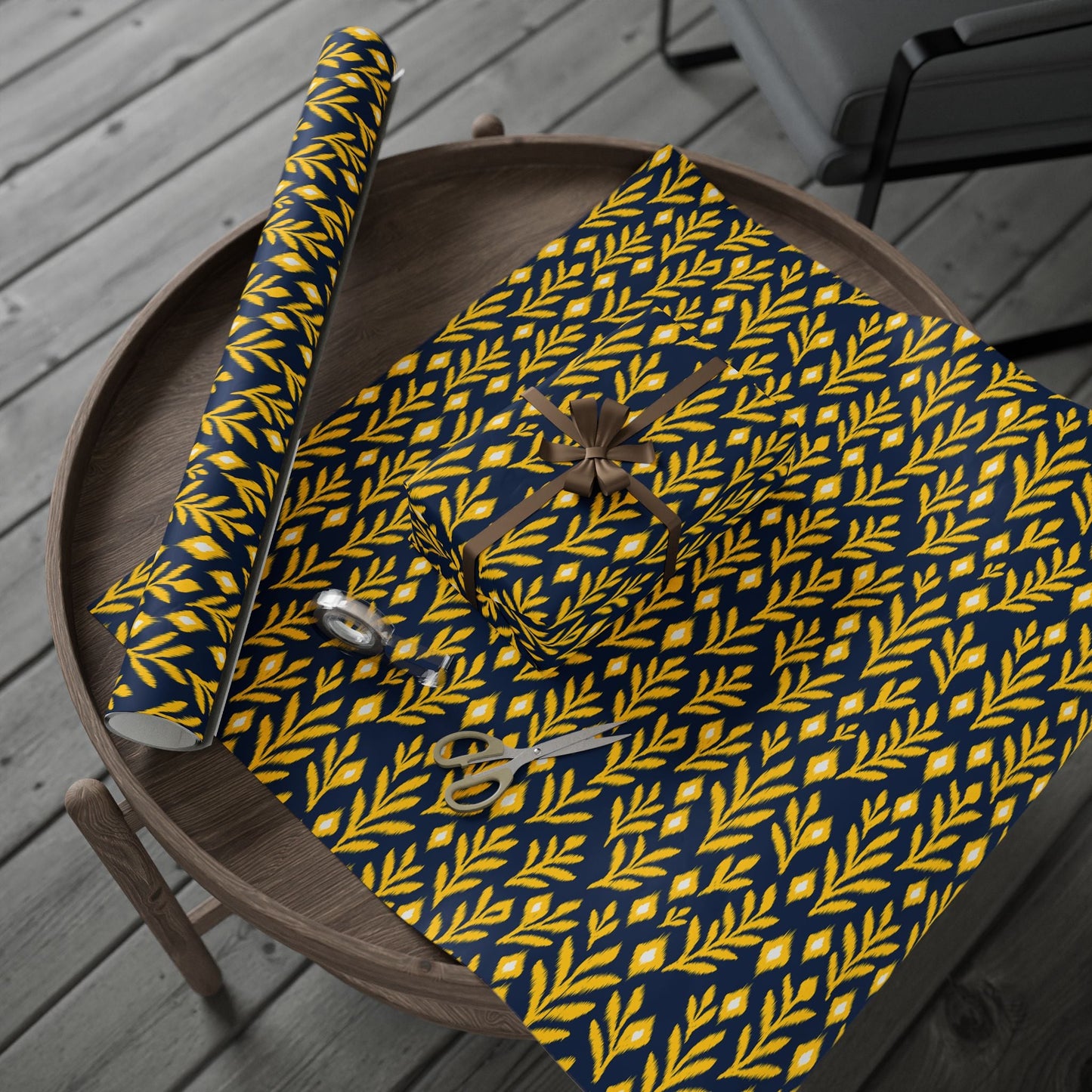 Gift Wrap | Yellow & Blue | Laurel