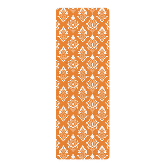 Yoga Mat | Orange & White | Ikat
