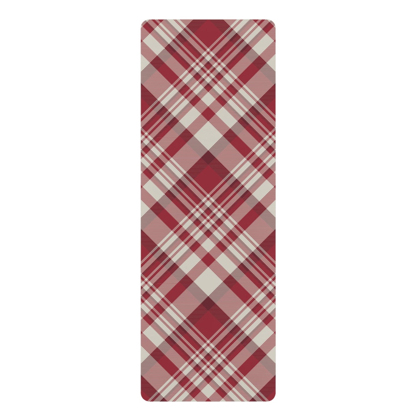 Yoga Mat | Maroon & White | Tartan